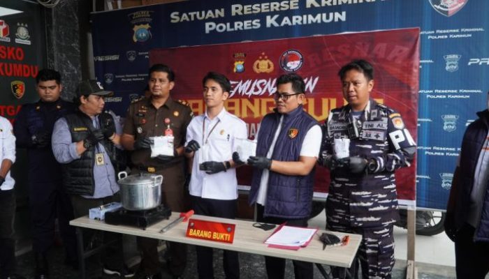 Tekan Peredaran Narkoba, Polres Karimun Musnahkan 321,83 Gram Sabu
