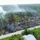 Karhutla Lahan Gambut di Sungai Luar Inhil, Tim Gabungan Berjibaku Padamkan Api