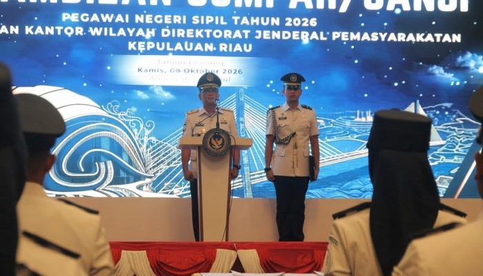 Resmi Jadi PNS, 70 Pegawai Baru Kanwil Ditjenpas Kepri Ucap Sumpah Jabatan