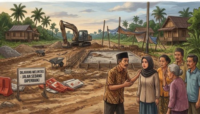 Progres Baru 29 Persen, Proyek Jalan Sanglar–Kotabaru Berpacu dengan Waktu